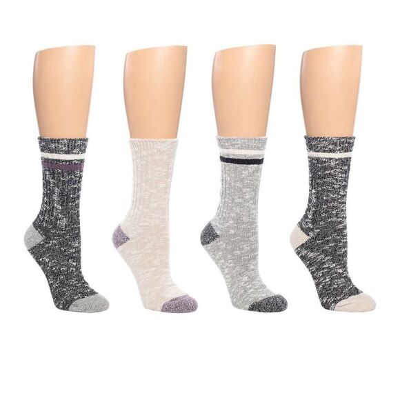 NWT! Bearpaw Women’s Black Boot Socks - 4 pack - Picture 2 of 2